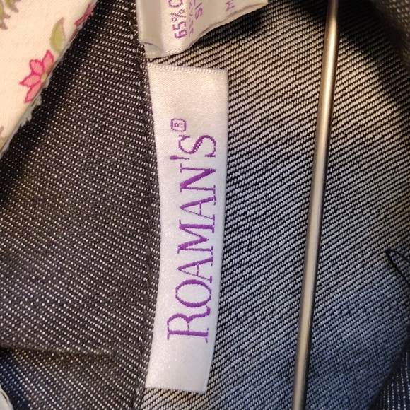 Women's Roaman's dark wash duster denim jacket 22W - Picture 3 of 9